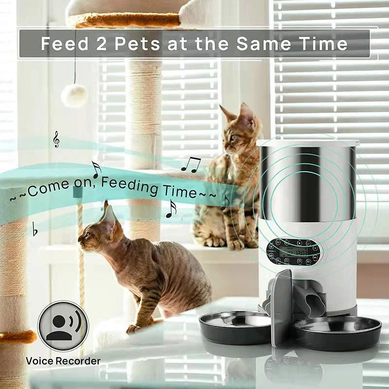 Smart Cat Feeder with Remote Control & LCD Display