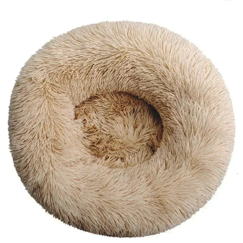 Eco-Friendly Plush Round Pet Bed for Dogs & Cats