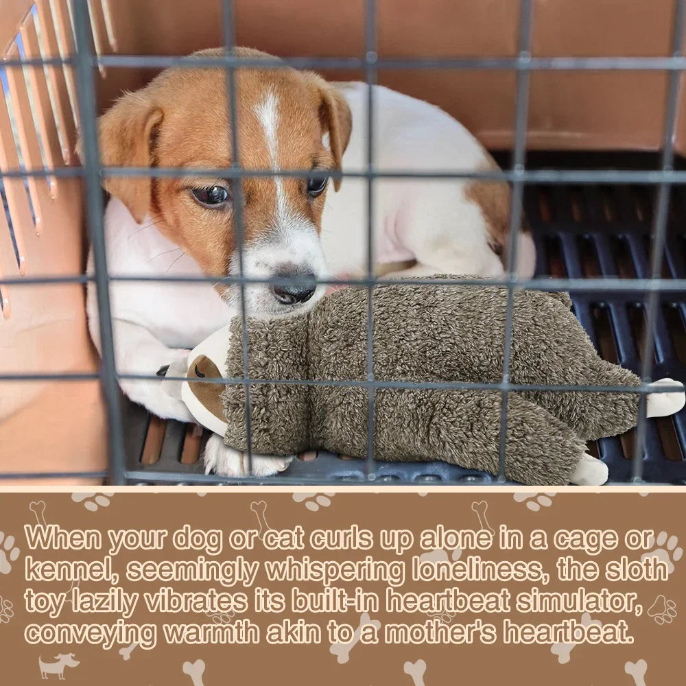 Forest Sloth Puppy Heartbeat Toy for Stress Relief