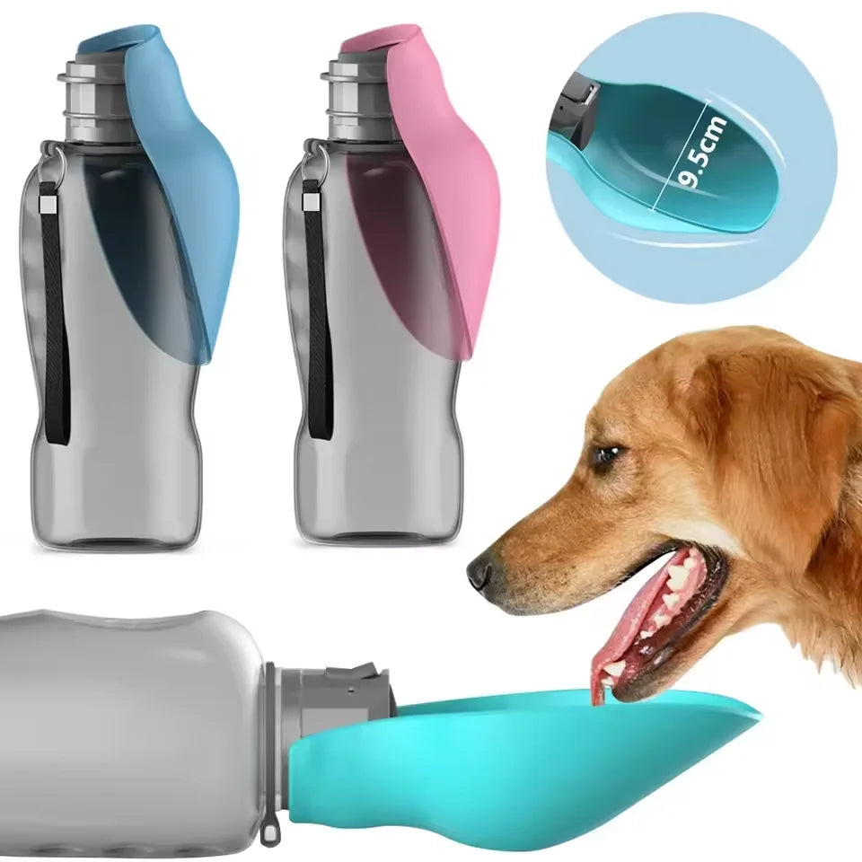 Portable Dog Water Bottle with Folding Cup