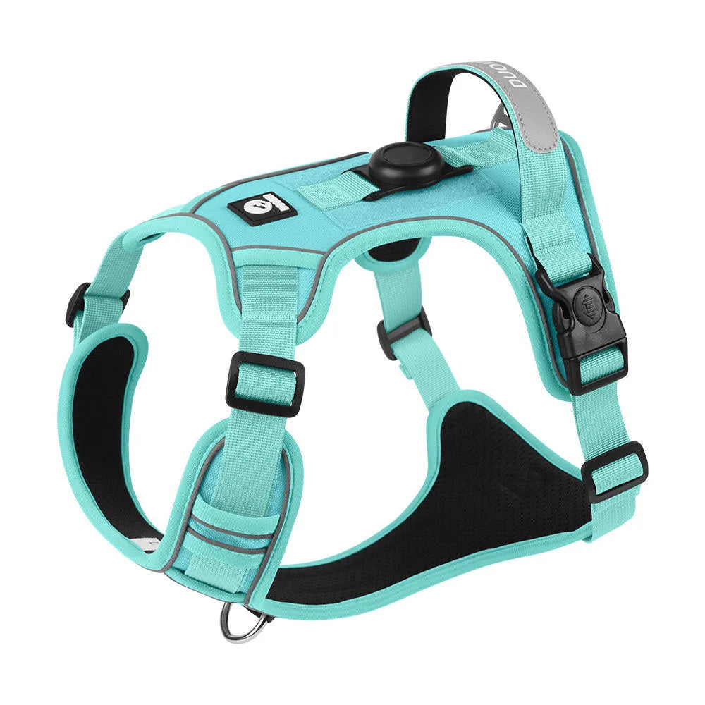 Reflective Dog Harness with Airtag Holder & Leash Set