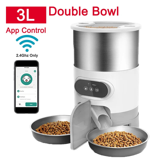 Smart Cat Feeder with Remote Control & LCD Display