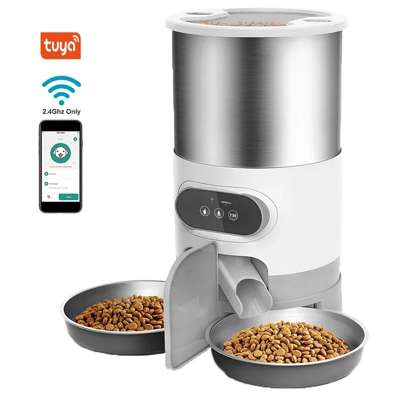 Smart Cat Feeder with Remote Control & LCD Display