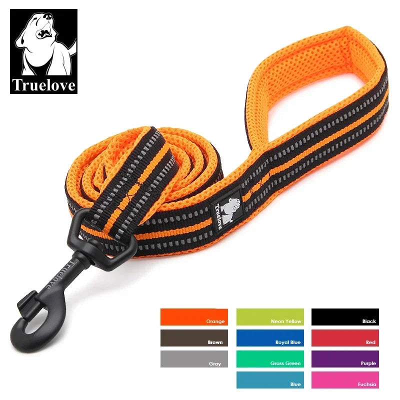 Soft Pet Leash – Reflective Nylon Mesh Padded Leash