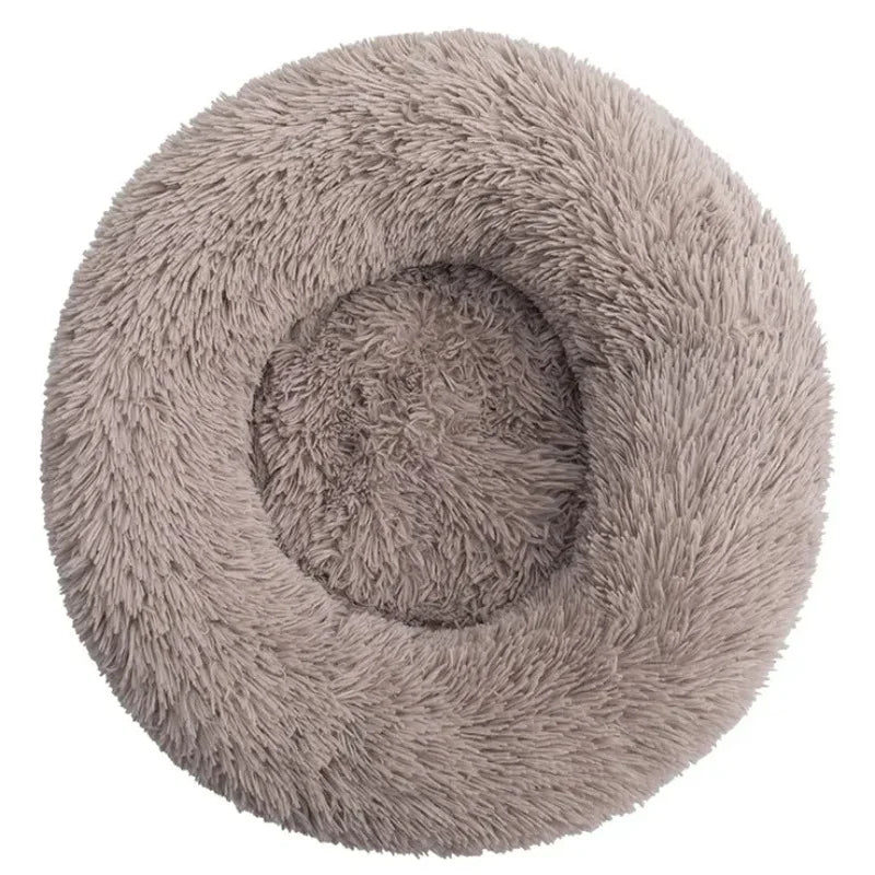 Eco-Friendly Plush Round Pet Bed for Dogs & Cats