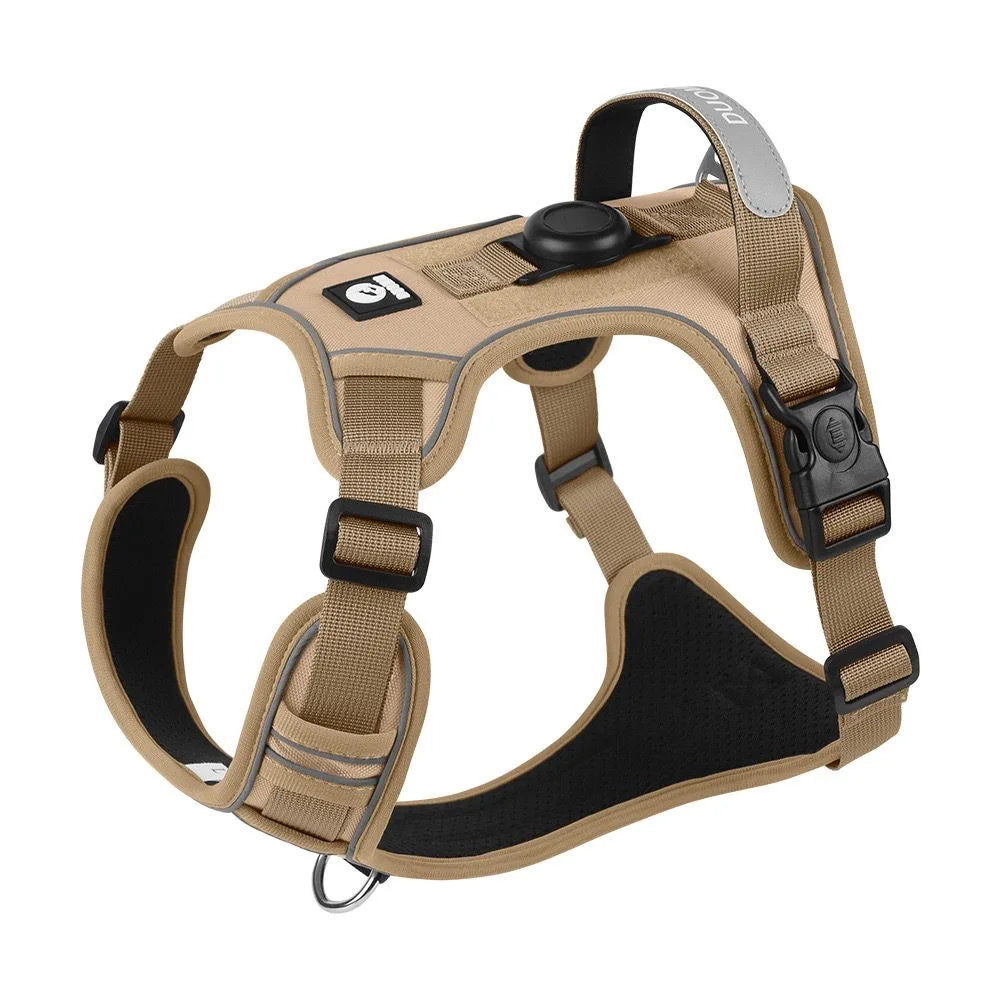 Reflective Dog Harness with Airtag Holder & Leash Set