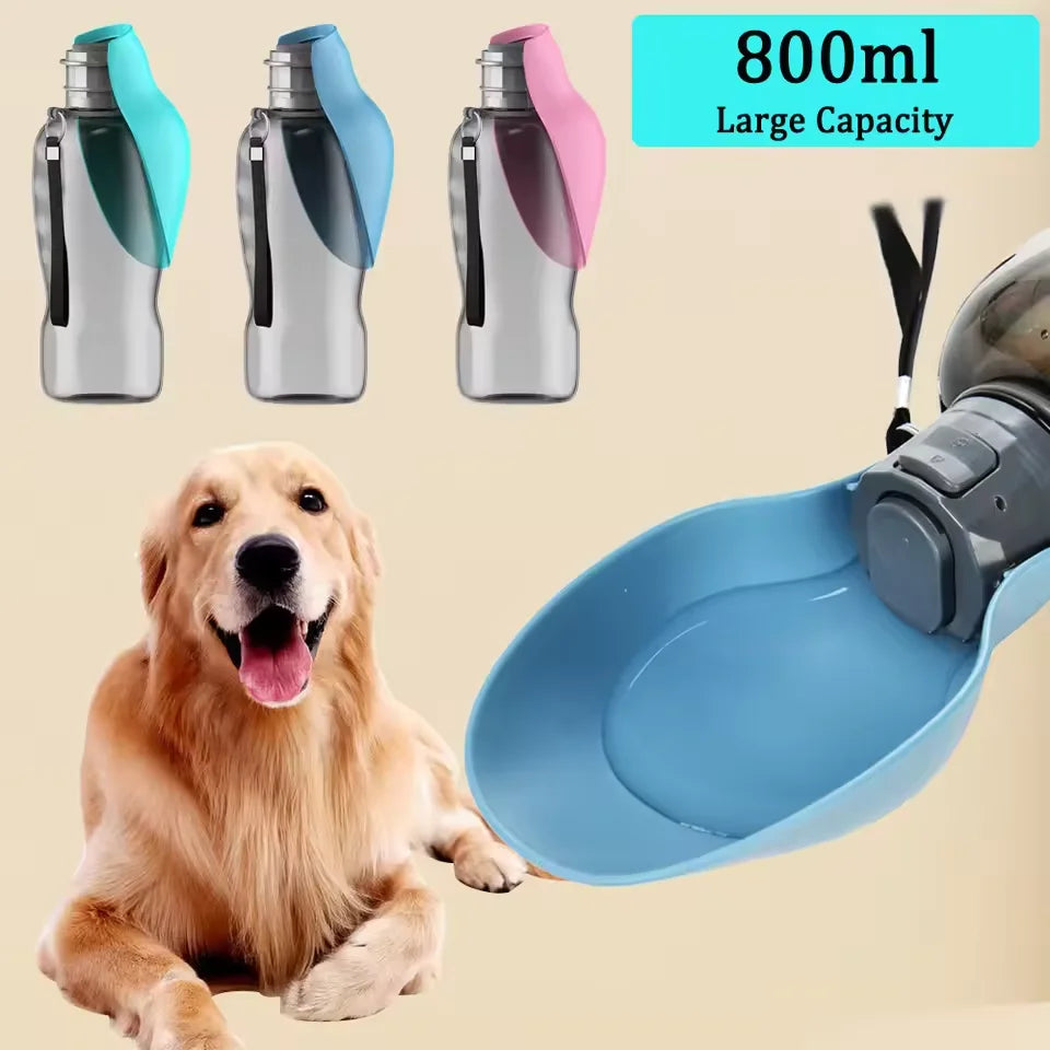 Portable Dog Water Bottle with Folding Cup