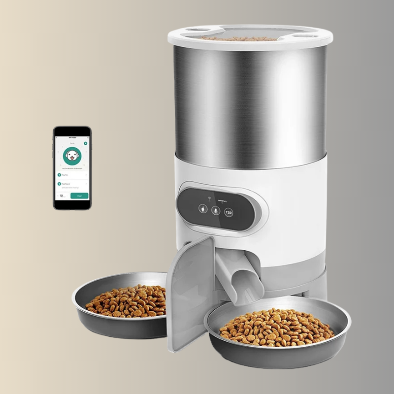 Smart Cat Feeder with Remote Control & LCD Display
